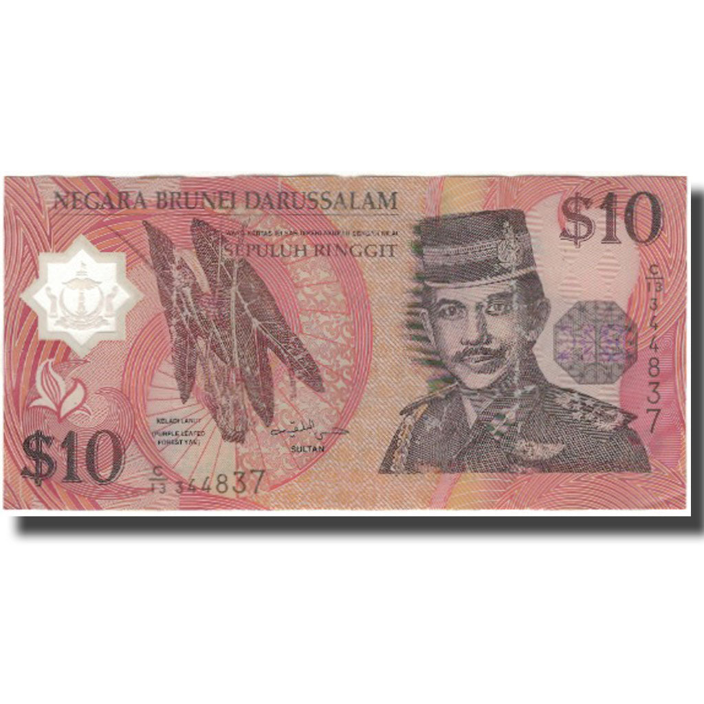 Biljet, BRUNEI, 10 Ringgit, 1998, KM:24b, TTB