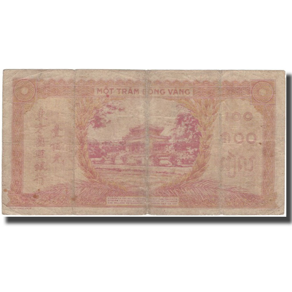 Banknote, FRENCH INDO-CHINA, 100 Piastres, KM:67, VF(20-25)
