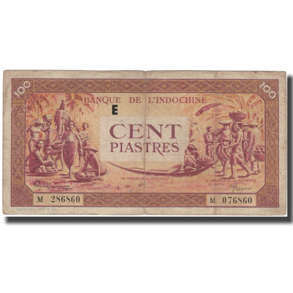 Banknote, FRENCH INDO-CHINA, 100 Piastres, KM:67, VF(20-25)