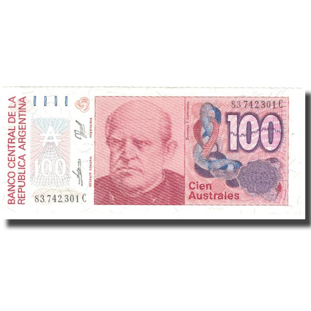 Banknote, Argentina, 100 Australes, KM:327b, UNC(65-70)