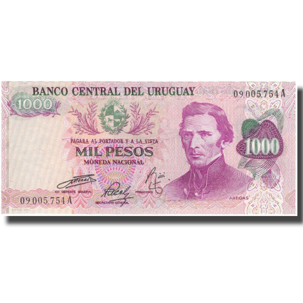 Geldschein, Uruguay, 1000 Pesos, KM:52, UNZ
