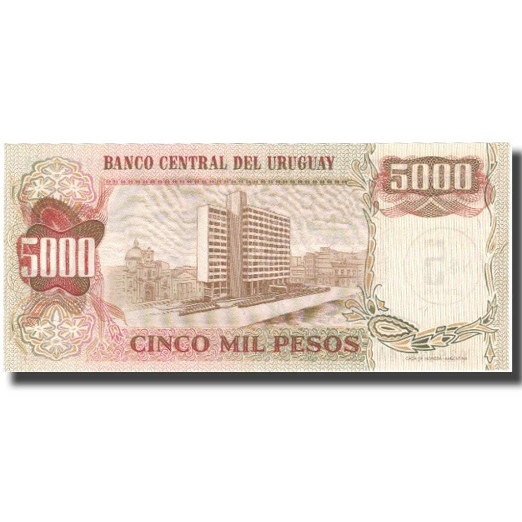 Billete, 5 Nuevos Pesos on 5000 Pesos, Uruguay, KM:57, UNC