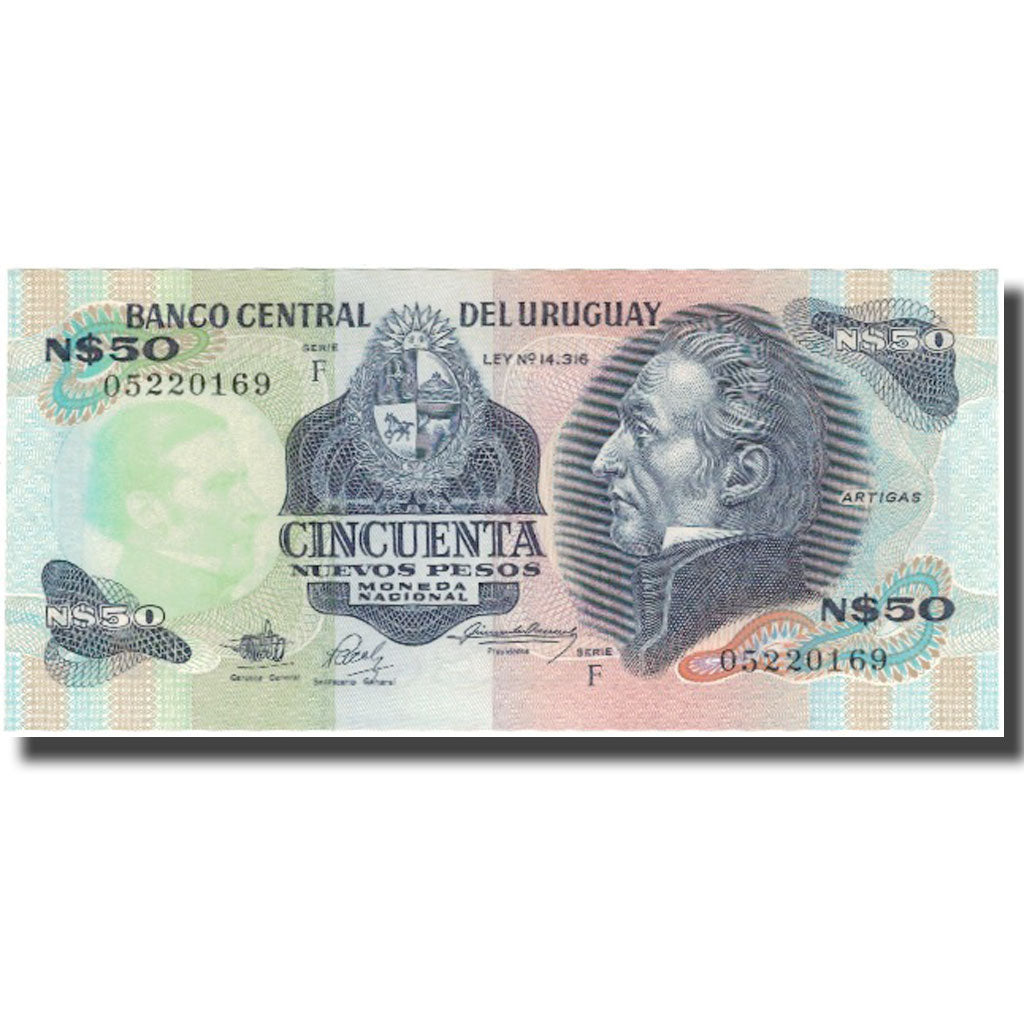 Banknote, Uruguay, 50 Nuevos Pesos, KM:61c, UNC(63)