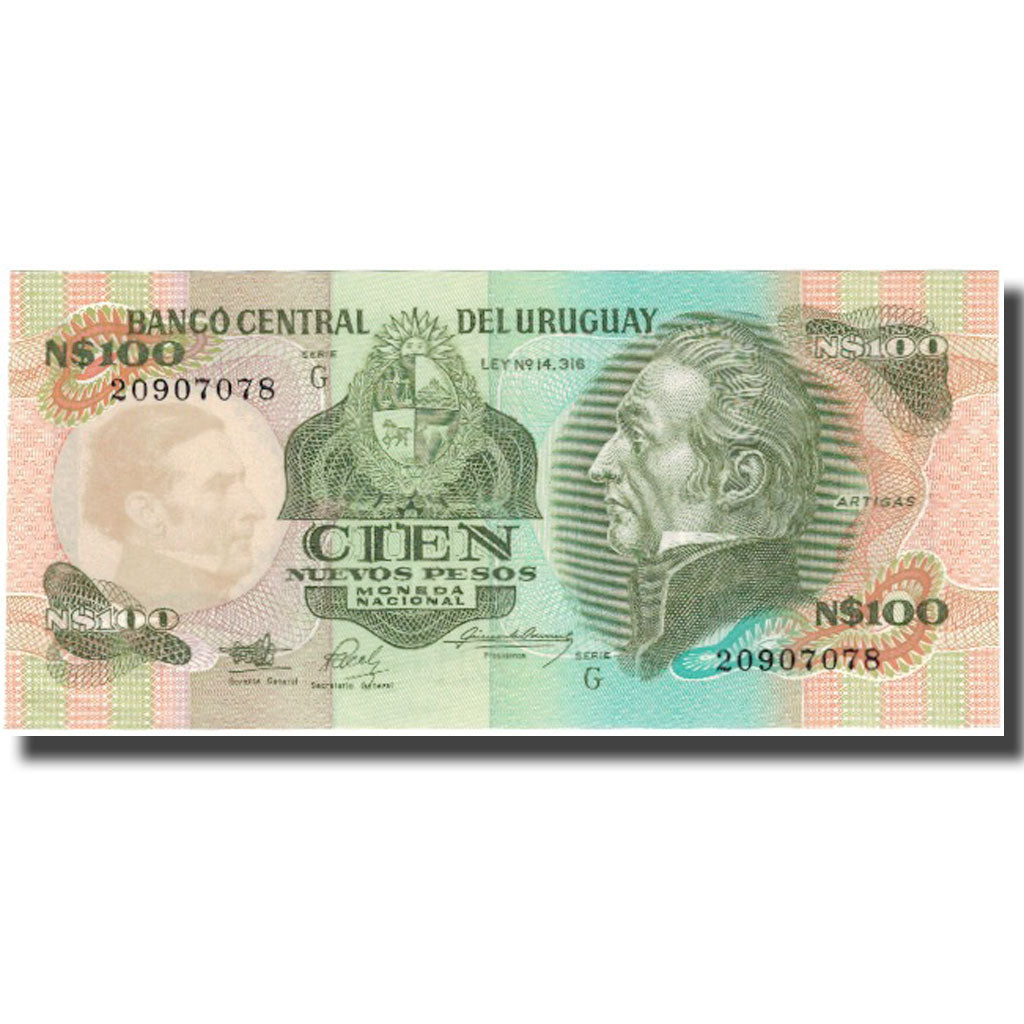 Banknote, Uruguay, 100 Nuevos Pesos, KM:62a, UNC(63)
