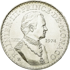 Coin, Monaco, Rainier III, 50 Francs, 1974, MS(60-62), Silver, KM:152.1