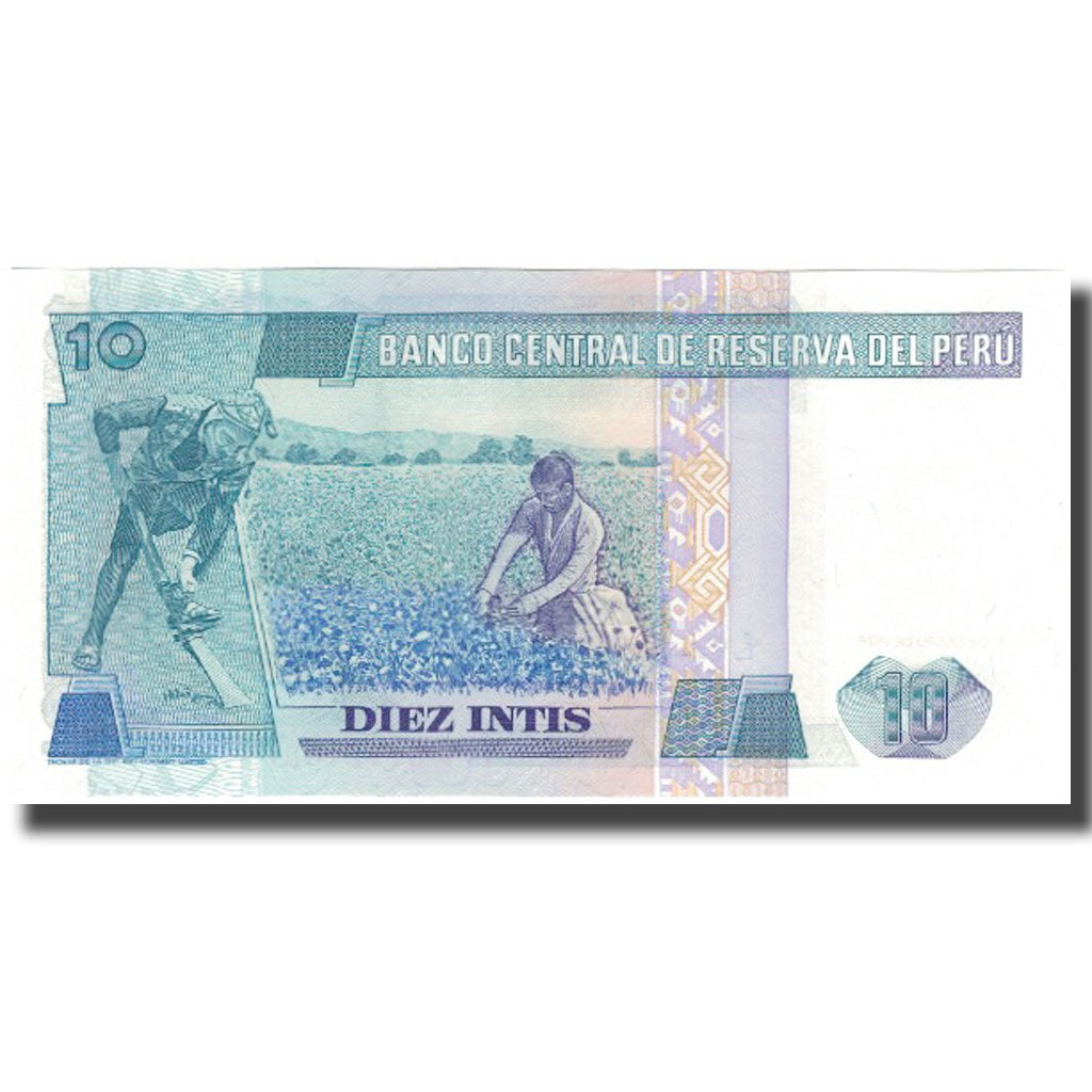 Biljet, Peru, 10 Intis, 1986-01-17, KM:128, NIEUW