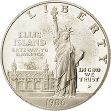 UNITED STATES, Dollar, 1986, U.S. Mint, KM #214, MS(60-62), Silver, 38.1, 26.75