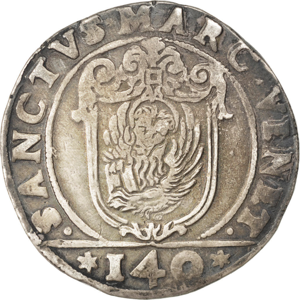 ITALIAN STATES, Scudo, 140 Soldi, 1627, Venezia, KM #143, EF(40-45), Silver,...