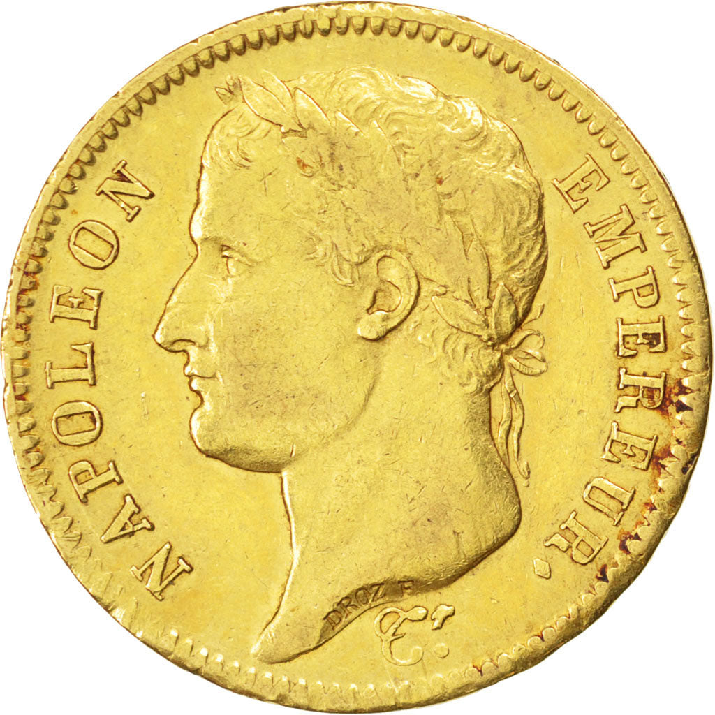 FRANCE, Napoléon I, 40 Francs, 1811, Paris, KM #696.1, EF(40-45), Gold, Gadoury