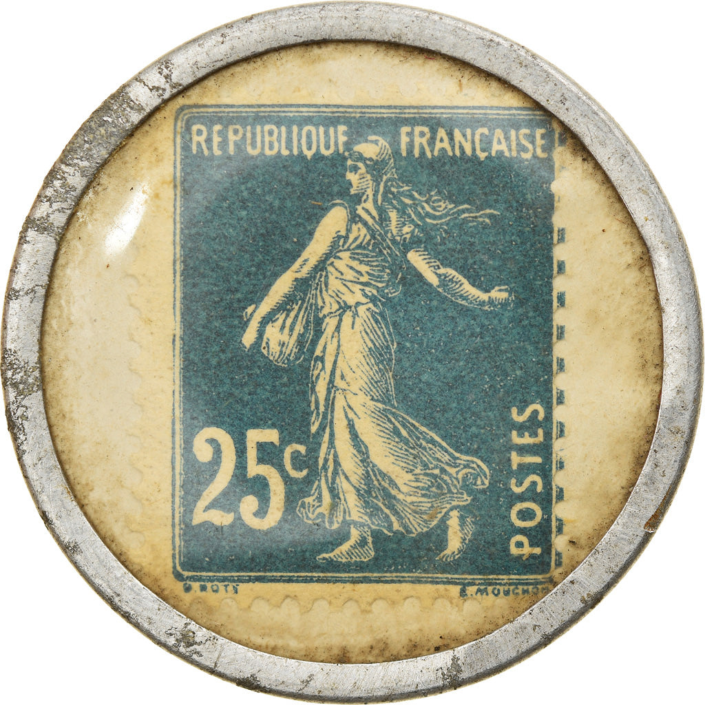 Coin, France, Crédit Lyonnais, 25 Centimes, Timbre-Monnaie, EF(40-45)