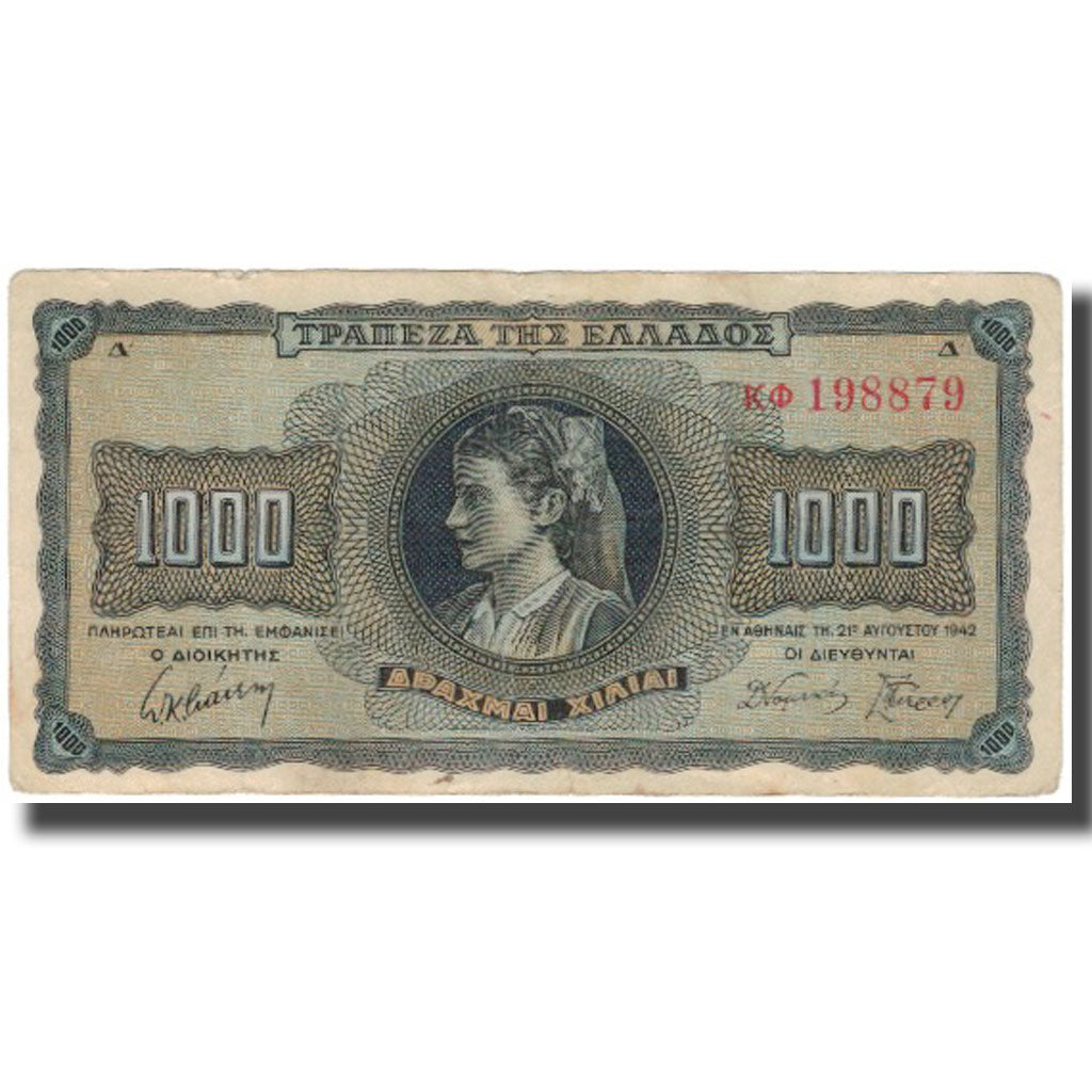 Banknote, Greece, 1000 Drachmai, 1942, KM:118a, EF(40-45)