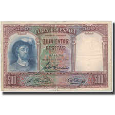 Banknote, Spain, 500 Pesetas, 1931-04-25, KM:84, VF(20-25)