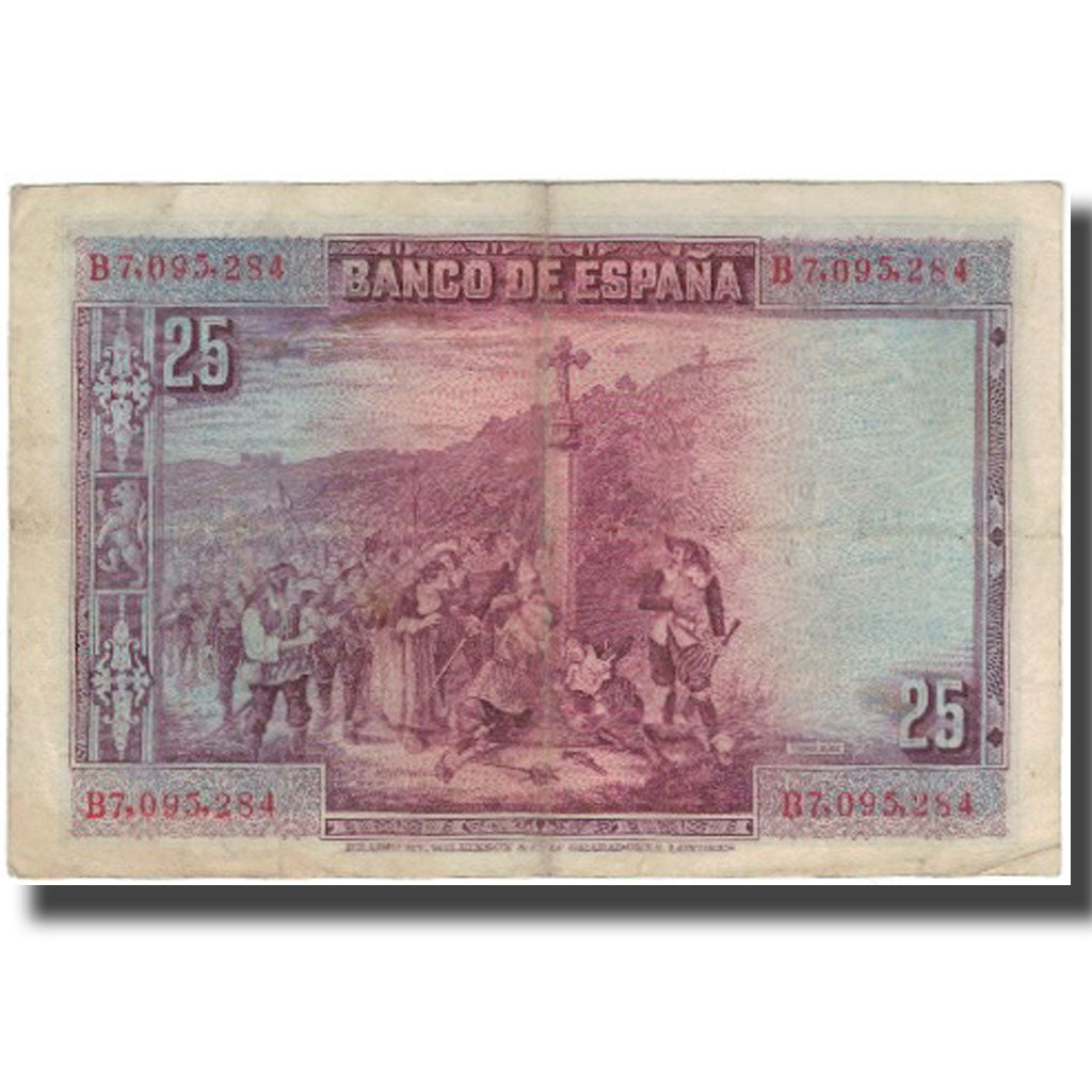 Banknote, Spain, 25 Pesetas, 1928-08-15, KM:74b, EF(40-45)