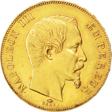 FRANCE, Napoléon III, 50 Francs, 1857, Paris, KM #785.1, EF(40-45), Gold, Gadour