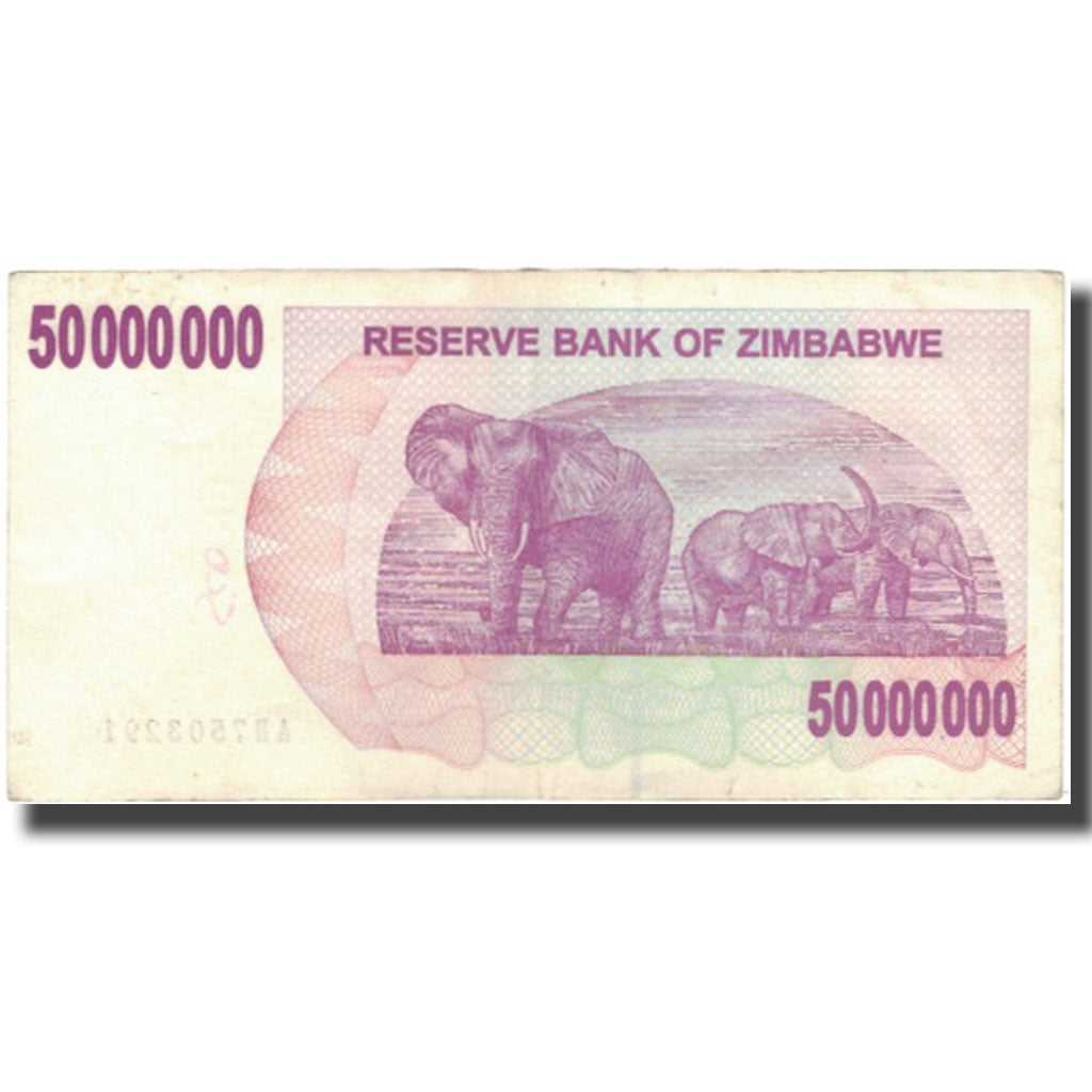 Banknote, Zimbabwe, 50 Million Dollars, 2008-06-30, KM:57, VF(20-25)