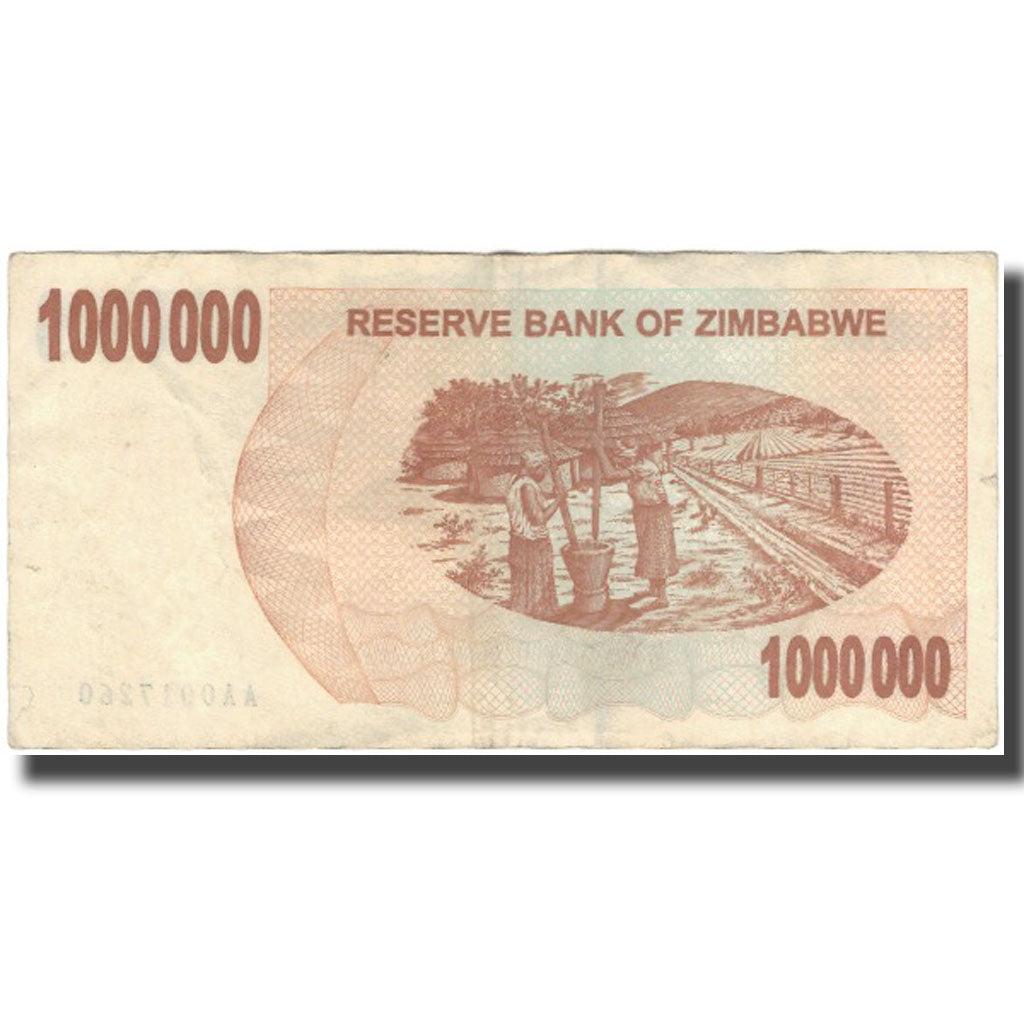Banknote, Zimbabwe, 1 Million Dollars, 2008-06-30, KM:53, VF(20-25)