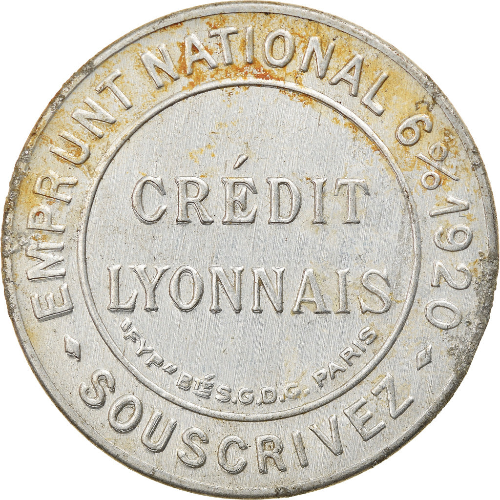 Coin, France, Timbre-Monnaie, Crédit Lyonnais, Paris, 10 Centimes, EF(40-45)