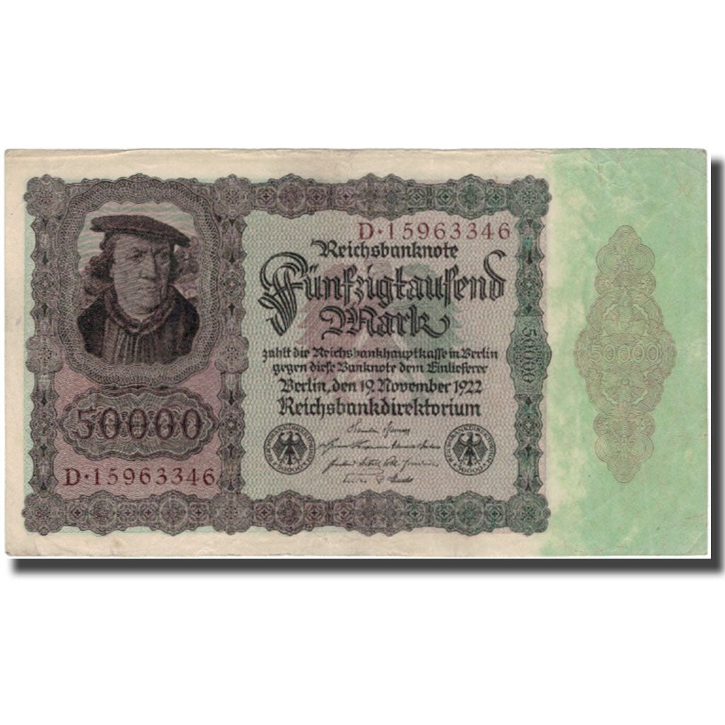 Banknote, Germany, 50,000 Mark, 1922, KM:80, VF(30-35)