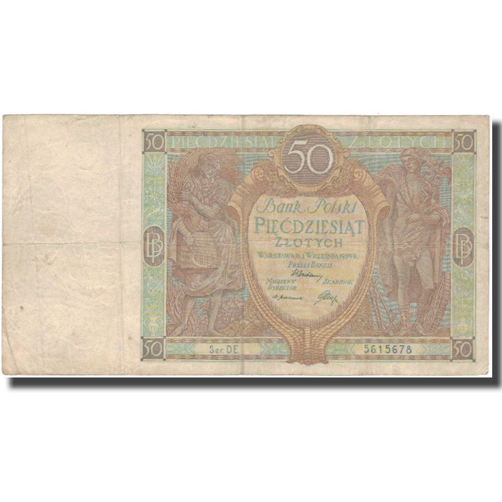 Banknote, Poland, 50 Zlotych, 1929, KM:71, VF(30-35)