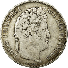 Moneta, Francia, Louis-Philippe, 5 Francs, 1832, Limoges, MB, Argento, KM:749.6
