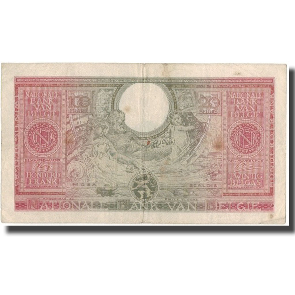 Billet, Belgique, 100 Francs-20 Belgas, 1943-02-01, KM:123, TB