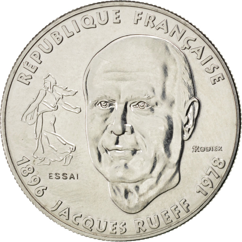 FRANCE, 1 Franc, 1996, KM #1160, MS(65-70), Nickel, Gadoury #481, 6.00