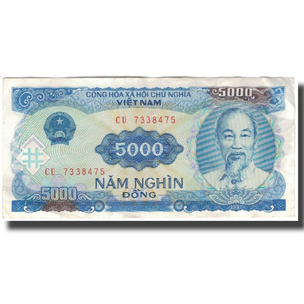 Billet, Viet Nam, 5000 D<ox>ng, 1991, KM:108a, TTB