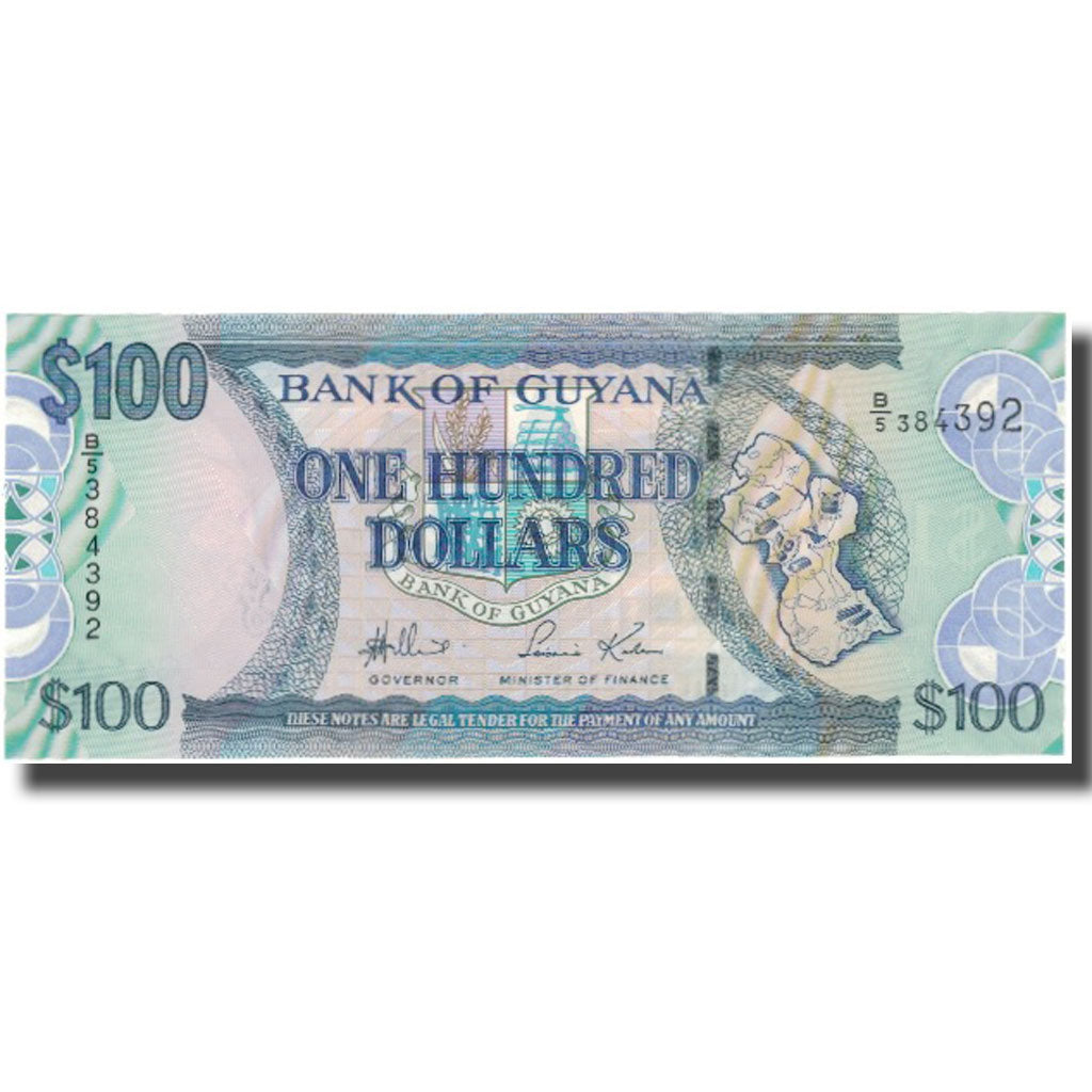 Banknote, Guyana, 100 Dollars, KM:36a, UNC(65-70)