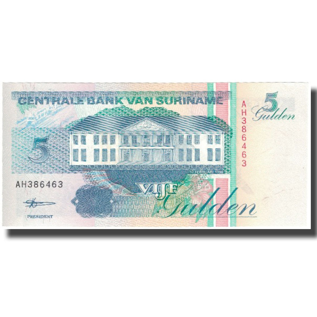 Biljet, Suriname, 5 Gulden, 1998-02-10, KM:136b, NIEUW
