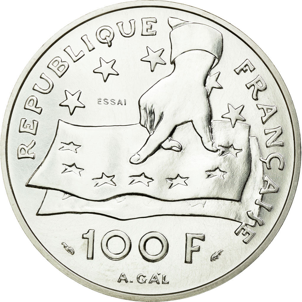 Coin, France, 100 Francs, 1991, MS(65-70), Silver, KM:996, Gadoury:906