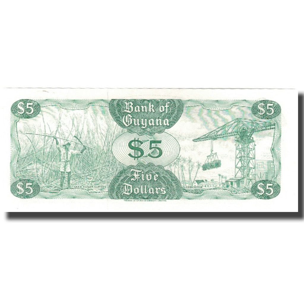 Banknote, Guyana, 5 Dollars, KM:22f, UNC(65-70)