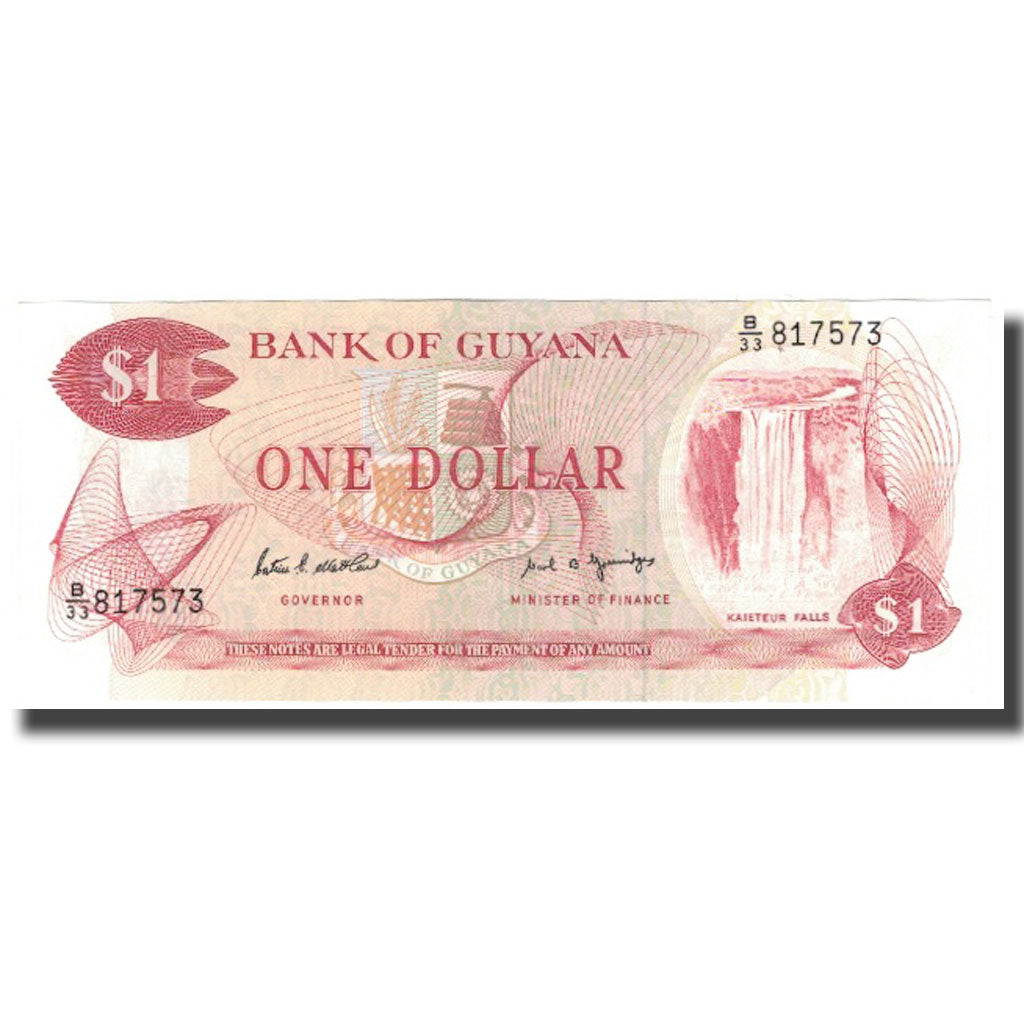 Biljet, Guyana, 1 Dollar, KM:21f, NIEUW