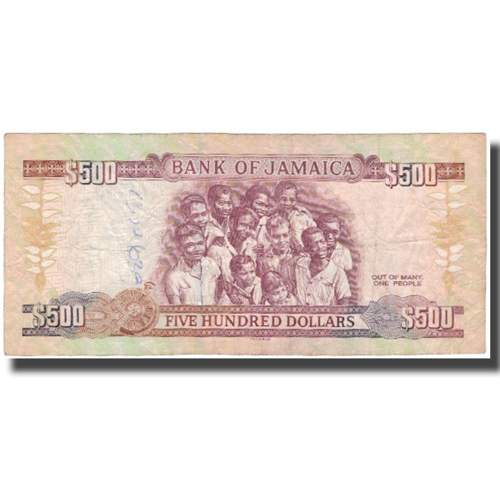 Banknote, Jamaica, 500 Dollars, 2012-08-06, KM:91, VF(20-25)