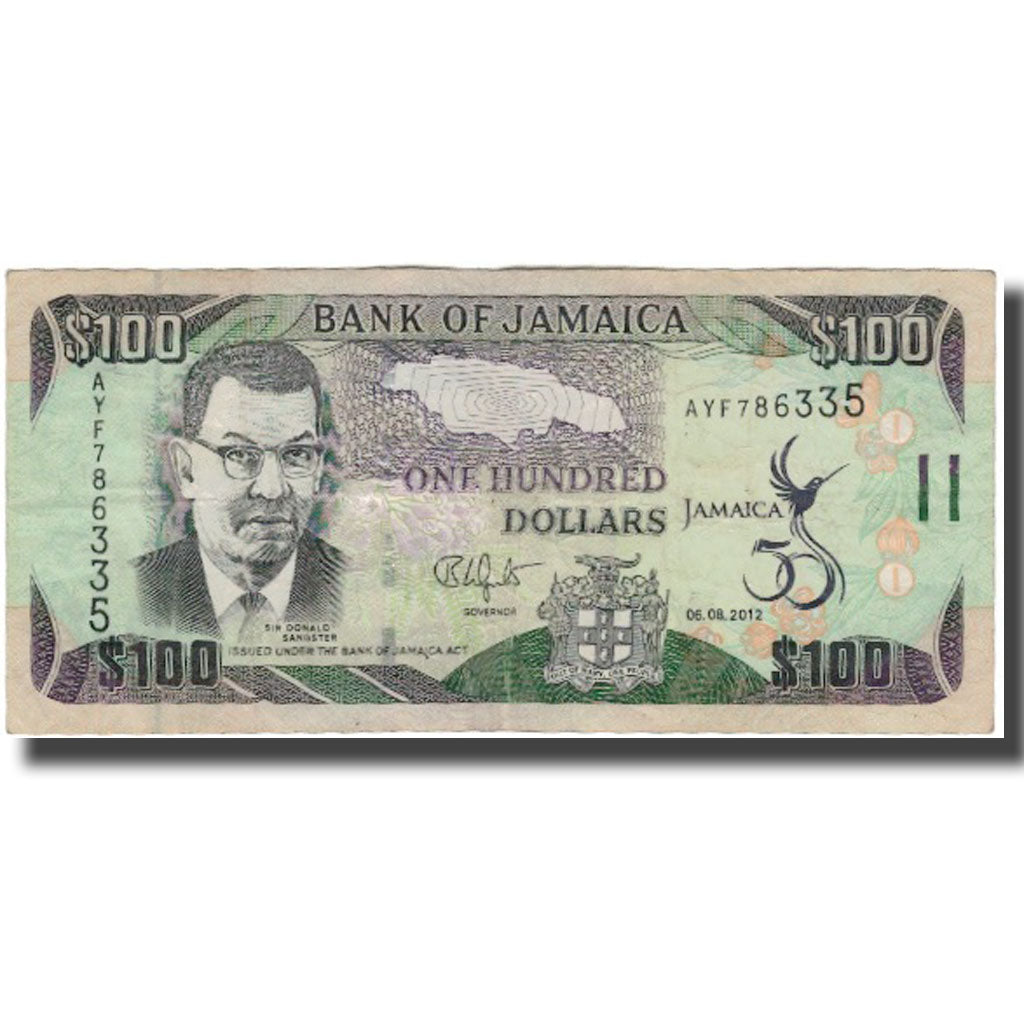 Billete, 100 Dollars, Jamaica, 2012-08-06, KM:90, BC