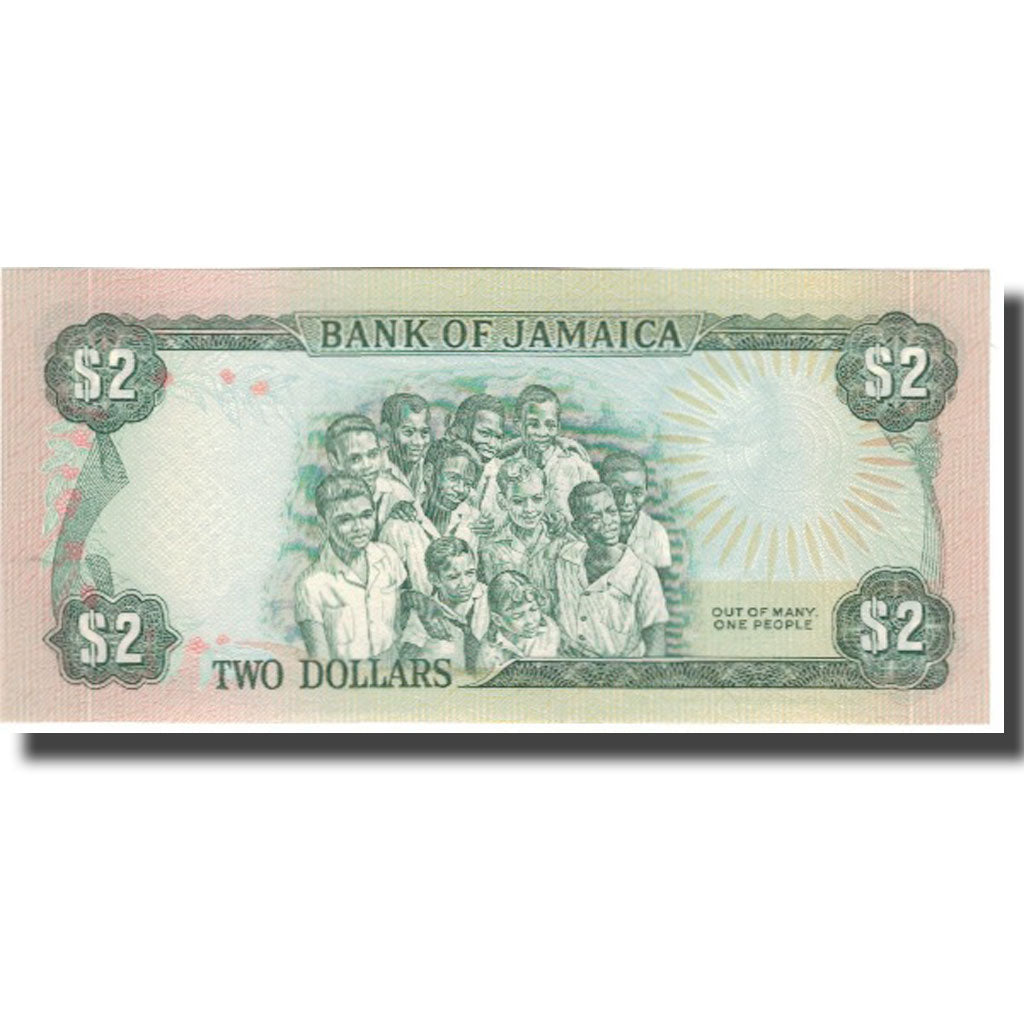 Billet, Jamaica, 2 Dollars, KM:65b, NEUF