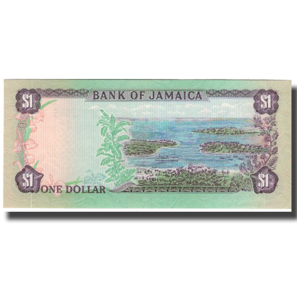 Biljet, Jamaica, 1 Dollar, KM:59b, TTB+