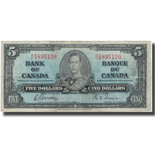 Billete, 5 Dollars, Canadá, 1937-01-02, KM:60b, BC