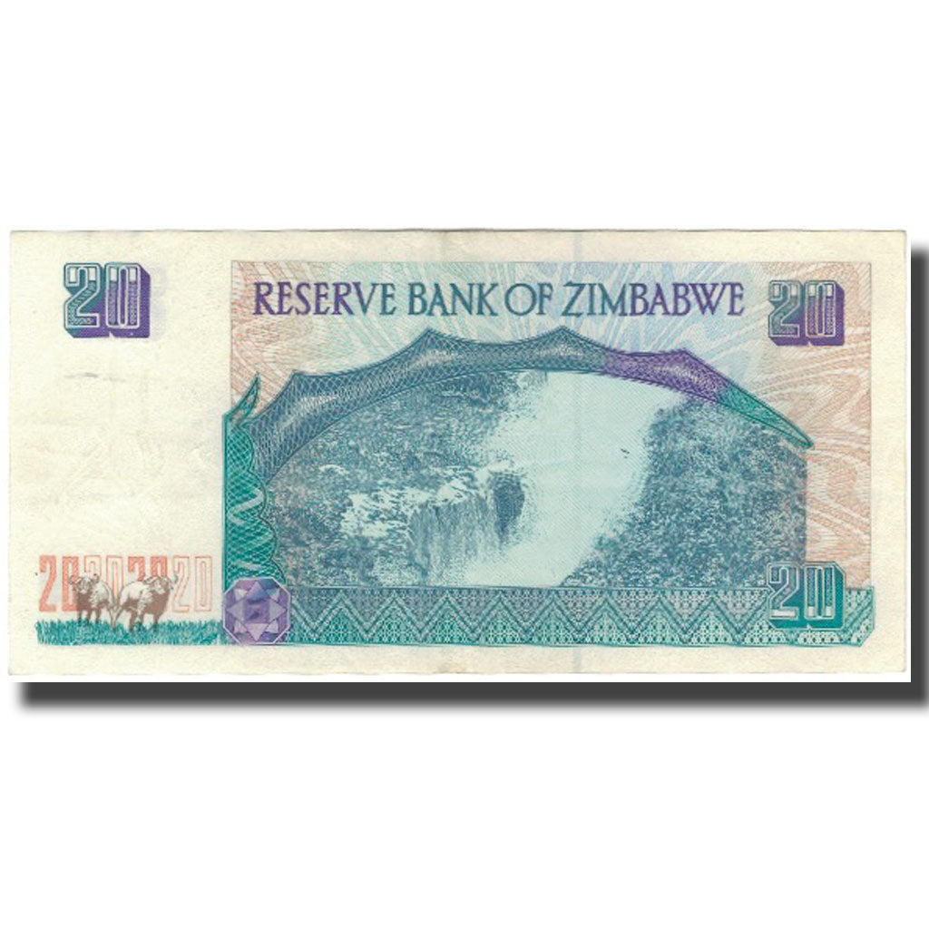 Billete, 20 Dollars, 1997, Zimbabue, KM:7a, EBC