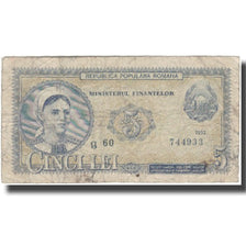 Banknote, Romania, 5 Lei, 1952, KM:83b, F(12-15)