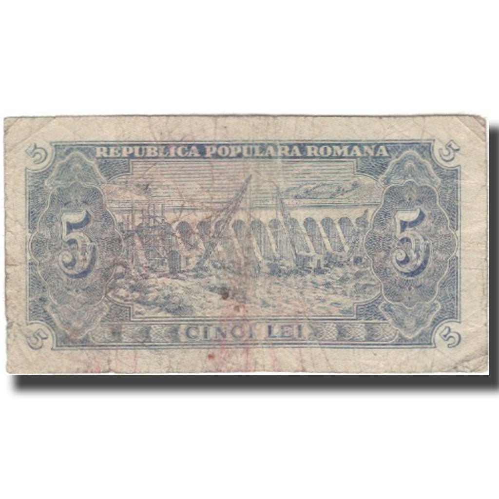 Banknote, Romania, 5 Lei, 1952, KM:83b, F(12-15)