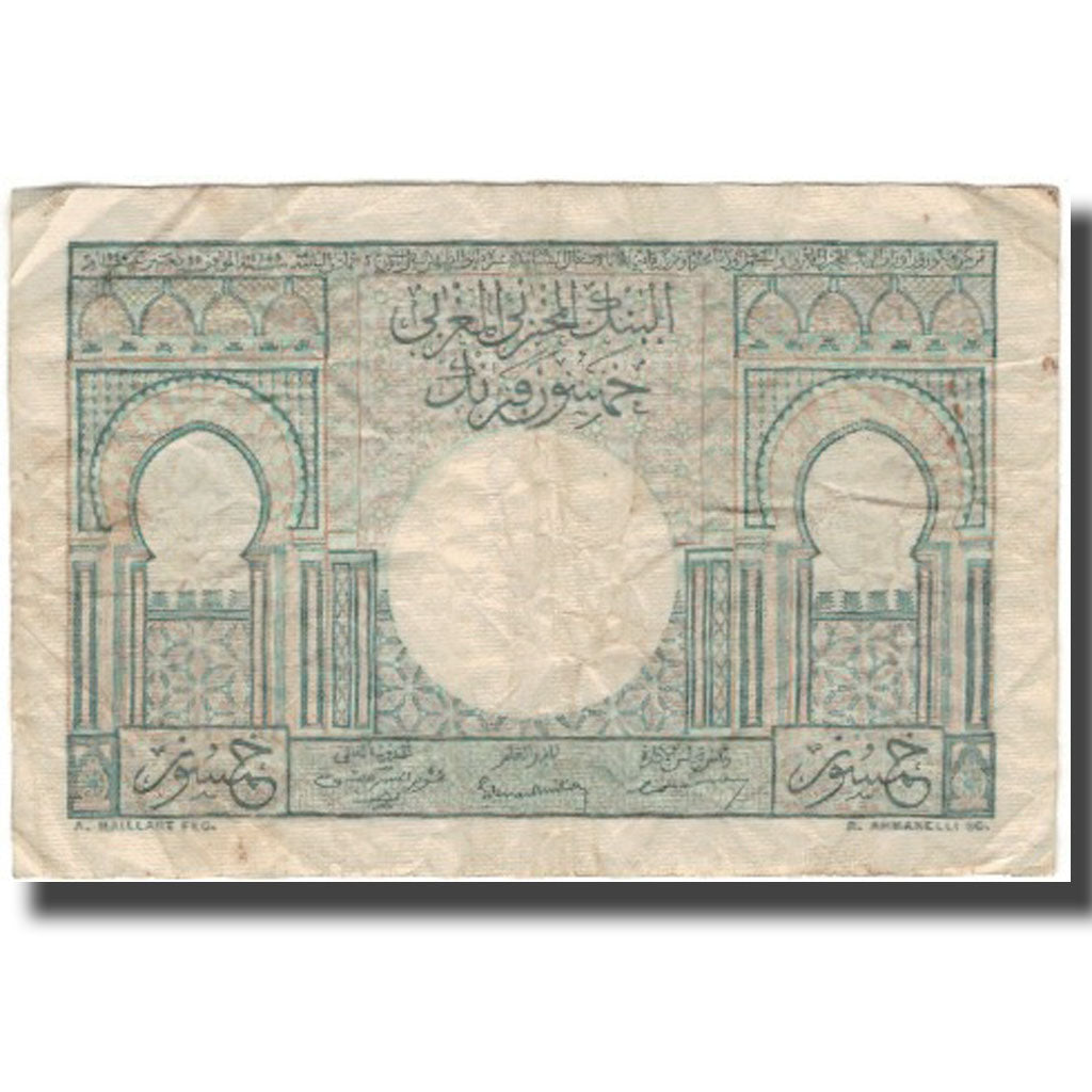 Banknote, Morocco, 50 Francs, 1949-12-02, KM:44, VF(20-25)