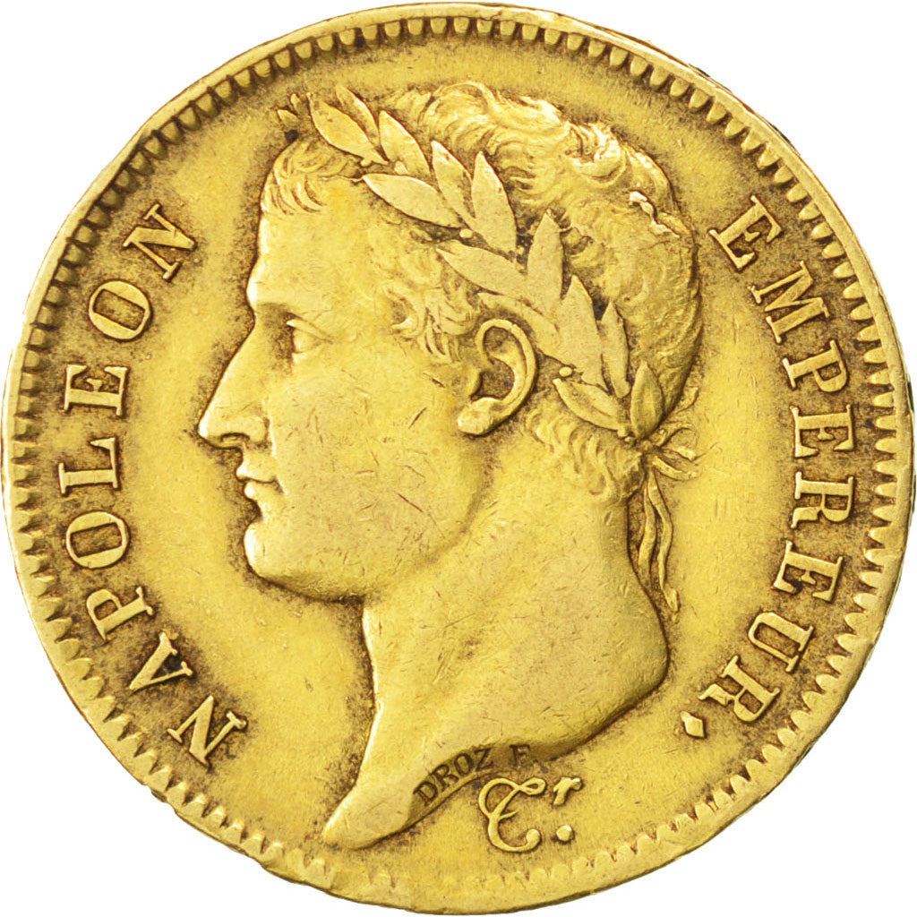 Premier Empire, 40 Francs or au revers Empire 1810 Lille, KM 696.6