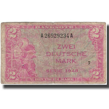 Banknote, GERMANY - FEDERAL REPUBLIC, 2 Deutsche Mark, 1948, KM:3a, VF(20-25)