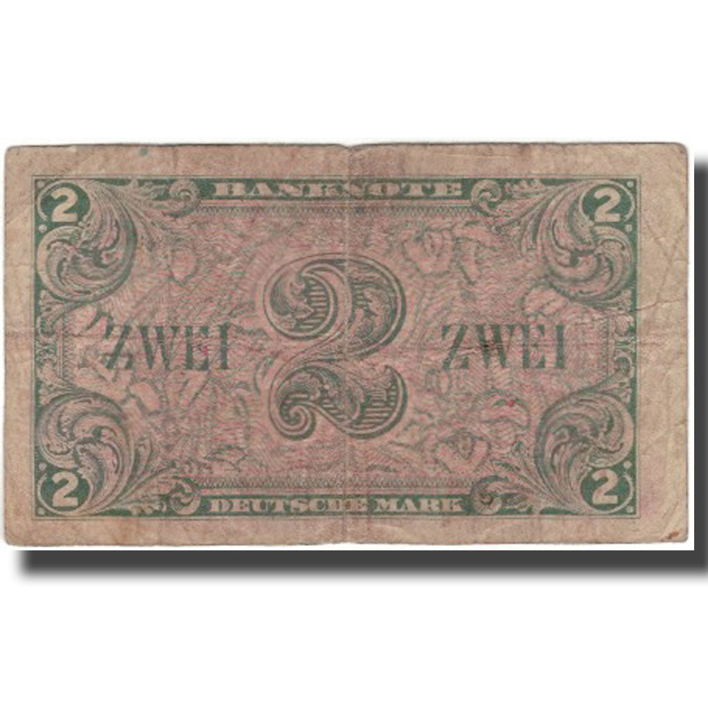 Banknote, GERMANY - FEDERAL REPUBLIC, 2 Deutsche Mark, 1948, KM:3a, VF(20-25)