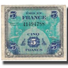 Francia, 5 Francs, Flag/France, 1944, BB, Fayette:VF17.1, KM:115a