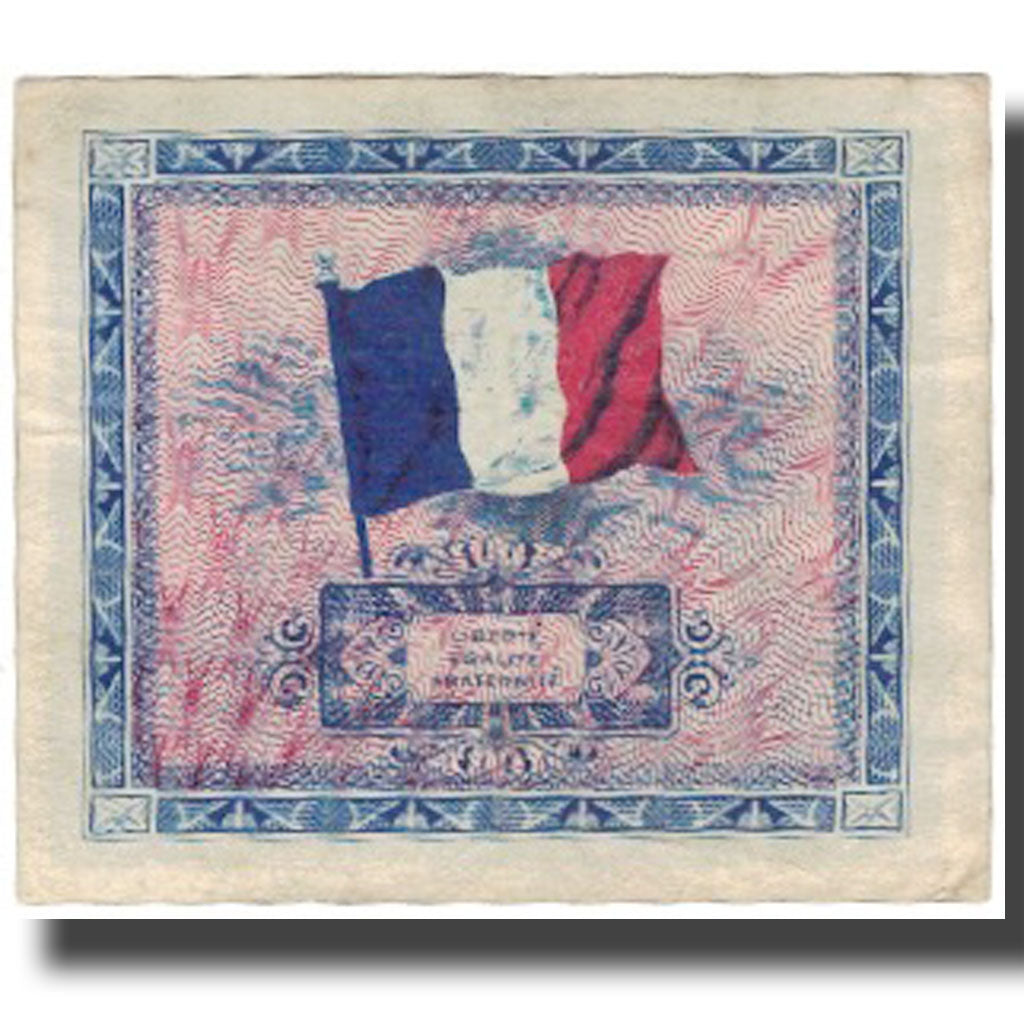 Francia, 5 Francs, Flag/France, 1944, BB, Fayette:VF17.1, KM:115a