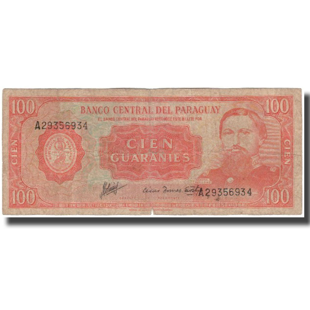 Billete, 100 Guaranies, Paraguay, KM:199b, RC