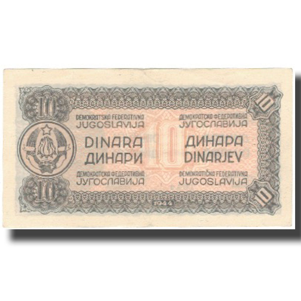 Banknote, Yugoslavia, 10 Dinara, 1944, KM:50a, AU(50-53)