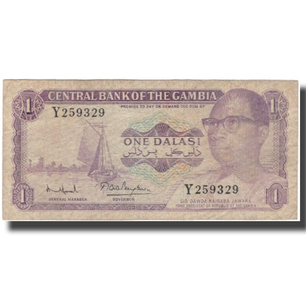 Geldschein, The Gambia, 1 Dalasi, KM:4g, S