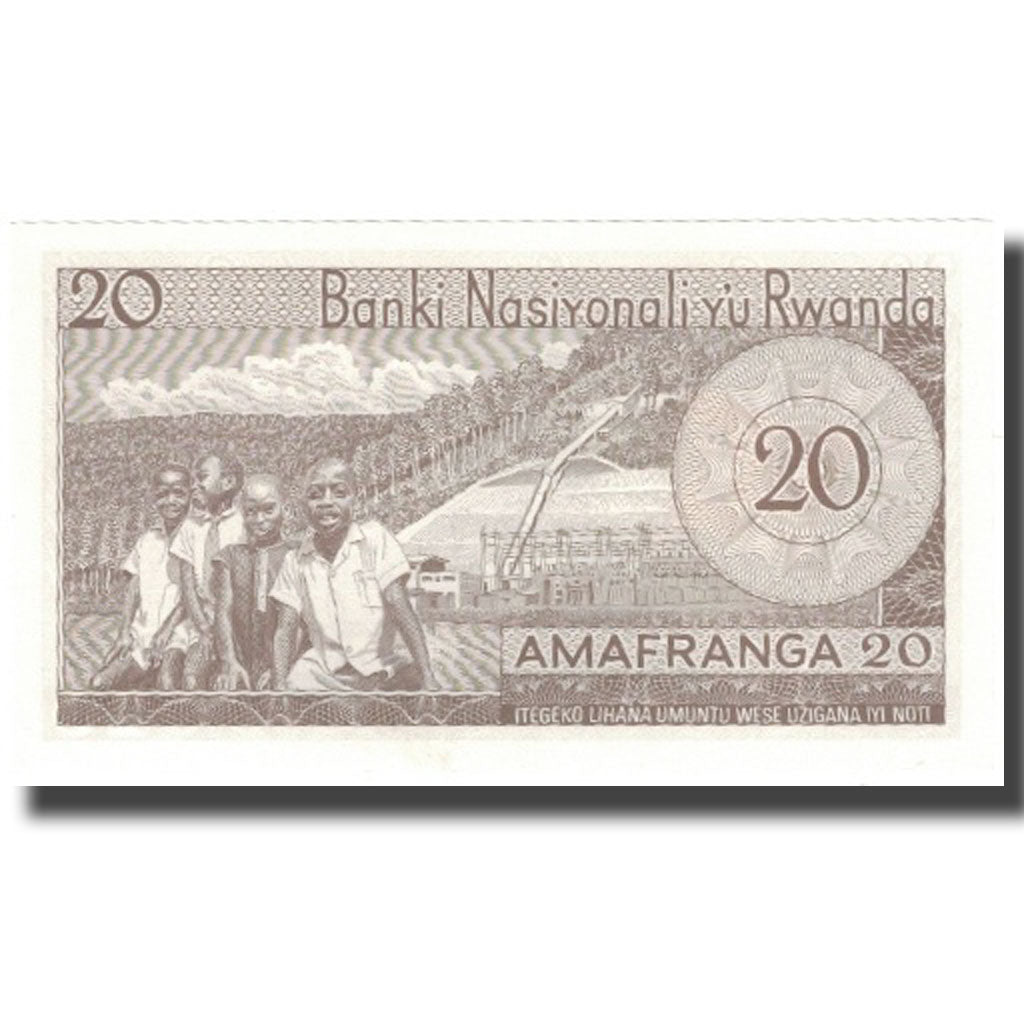 Billete, 20 Francs, Ruanda, 1976-01-01, KM:6e, UNC